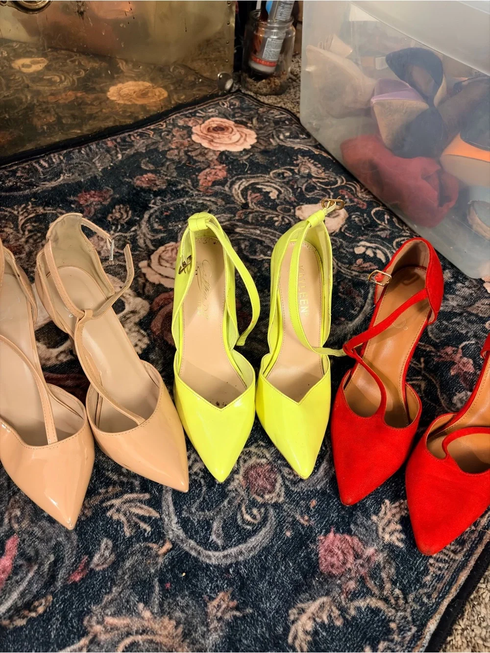 Bundle o Pointed Toe Ankle-Strap Pumps - Women size 6